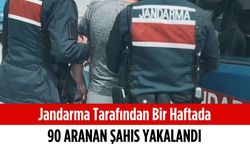 Jandarma tarafından bir haftada 90 aranan şahıs yakalandı