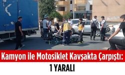 Kamyonet ile motosiklet kavşakta çarpıştı: 1 yaralı