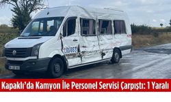 Kapaklı’da kamyon ile personel sevisi çarpıştı: 1 yaralı