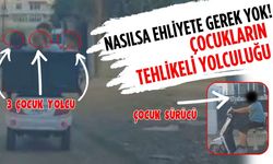 Nasılsa ehliyet zorunluğu yok! Çocukların tehlikeli yolculuğu