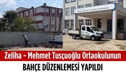 Zeliha-Mehmet Tusçuoğlu Ortaokulunun bahçe düzenlemesi yapıldı