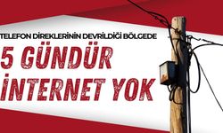 Telefon direklerinin devrildiği bölgede 5 gündür internet yok