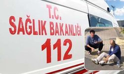 Ticari taksi ile çarpışan 72 yaşındaki motosiklet sürücüsü yaralandı