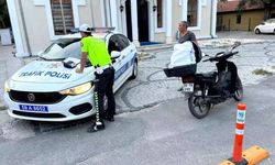 Polis ekipleri tarafından motosikletli sürücülere 50 bin lira ceza yazıldı