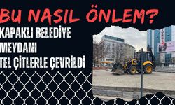 Kapaklı Belediye Medyanı tel çitlerle çevrildi: Bu nasıl önlem