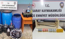 Saray’da 386 litre kaçak alkol ele geçirildi