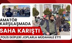 Amatör karşılaşmada saha karıştı: Polis ekipleri joplarla müdahale etti