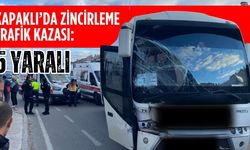 Kapaklı’da 4 aracın karıştığı zincirleme trafik kazası: 5 yaralı