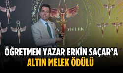 Öğretmen Yazar Erkin Saçar’a Altın Melek ödülü