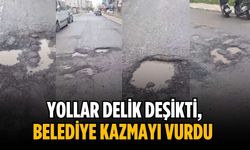 Yollar delik deşikti, belediye kazmayı vurdu