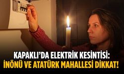 Kapaklı’da elektrik kesintisi: İnönü ve Atatürk Mahallesi dikkat!