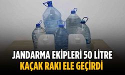 Jandarma ekipleri 50 litre kaçak rakı ele geçirdi