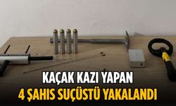 Kaçak kazı yapan 4 şahıs suçüstü yakalandı