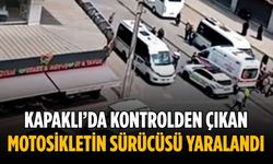 Kapaklı’da kontrolden çıkan motosikletin sürücüsü yaralandı