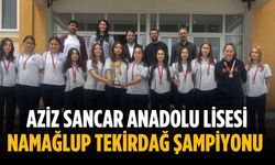 Aziz Sancar Anadolu Lisesi namağlup Tekirdağ Şampiyonu