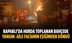 Kapaklı’da hurda toplanan bahçede yangın: Aile facianın eşiğinden döndü