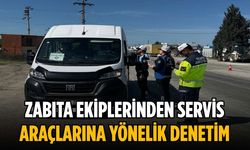 Zabıta ekiplerinden servis araçlarına yönelik denetim