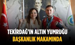 Tekirdağ’ın Altın Yumruğu başkanlık makamında