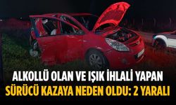Alkollü olan ve ışık ihlali yapan sürücü kazaya neden oldu: 2 yaralı