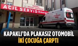 Kapaklı’da plakasız otomobil iki çocuğa çarptı