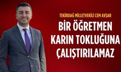 Avşar: Bir Öğretmen karın tokluğuna çalıştırılamaz