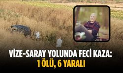 Vize-Saray yolunda feci kaza: 1 ölü, 6 yaralı