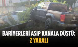 Bariyerleri aşıp kanala düştü: 2 yaralı