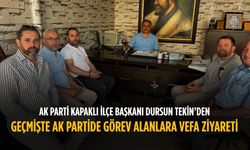 AK Parti Kapaklı İlçe Başkanı Dursun Tekin’den vefa ziyareti