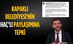 Kapaklı Belediyesi'nin Haç’lı paylaşımına tepki