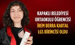Kapaklı Belediyesi Ortaokulu öğrencisi  İrem Berra Kartal, LGS birincisi oldu