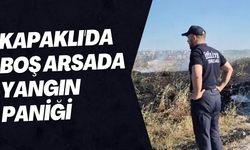 Kapaklı'da boş arsada yangın paniği