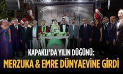 Kapaklı'da yılın düğünü: Merzuka ve Emre dünyaevine girdi