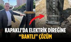 Kapaklı’da elektrik direğine “Bantlı” çözüm