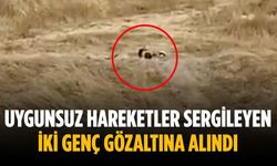 Uygunsuz hareketler sergileyen iki genç gözaltına alındı