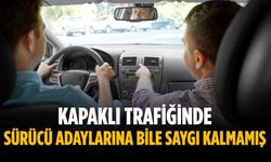 Kapaklı trafiğinde sürücü adaylarına bile saygı kalmamış!