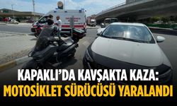 Kapaklı’da kavşakta kaza: Motosiklet sürücüsü yaralandı