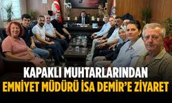 Kapaklı muhtarlarından Emniyet Müdürü İsa Demir’e ziyaret