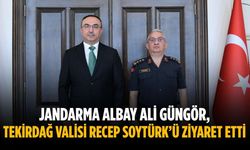 Jandarma Albay Ali Güngör, Tekirdağ Valisi Recep Soytürk’ü ziyaret etti