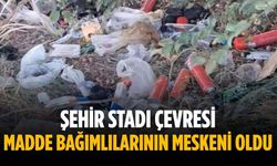 Şehir stadı çevresi madde bağımlılarının meskeni oldu
