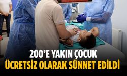 200’e yakın çocuk ücretsiz olarak sünnet edildi
