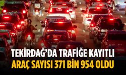 Tekirdağ’da trafiğe kayıtlı araç sayısı 371 bin 954 oldu