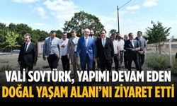Vali Soytürk, yapımı devam eden Doğal Yaşam Alanı’nı ziyaret etti