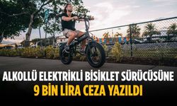 Alkollü elektrikli bisiklet sürücüsüne 9 bin lira ceza yazıldı
