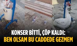Konser bitti, çöp kaldı: Ben olsam bu caddede gezmem