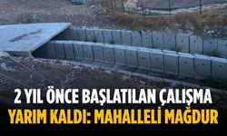 2 yıl önce başlatılan çalışma yarım kaldı: Mahalleli mağdur