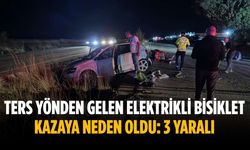 Ters yönden gelen elektrikli bisiklet kazaya neden oldu: 3 yaralı