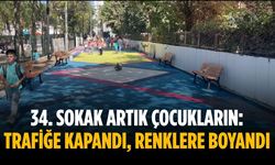 34. Sokak artık çocukların: Trafiğe kapandı, renklere boyandı
