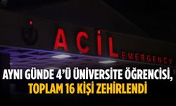 Aynı günde 4’ü üniversite öğrencisi, toplam 16 kişi zehirlendi