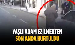 Yaşlı adam ezilmekten son anda kurtuldu