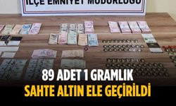 89 adet 1 gramlık sahte altın ele geçirildi